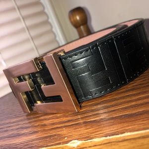 Men’s Fendi Belt Black & Gold